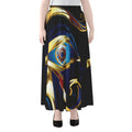 Eye Of Horus Amulet Print Chiffon Maxi Skirt