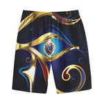Eye Of Horus Amulet Print Cotton Shorts