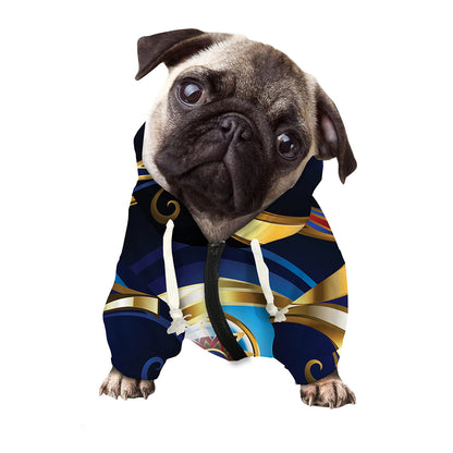 Eye Of Horus Amulet Print Dog Zip Up Hoodie