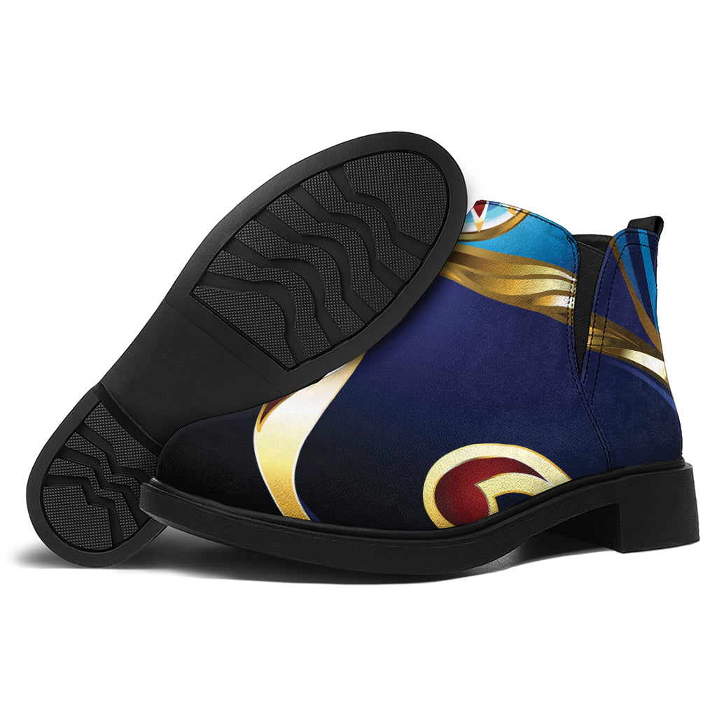 Eye Of Horus Amulet Print Flat Ankle Boots