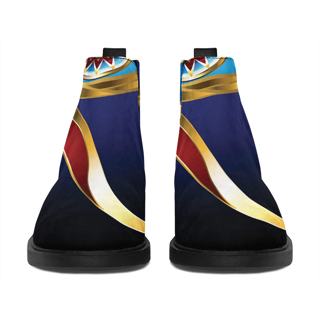 Eye Of Horus Amulet Print Flat Ankle Boots