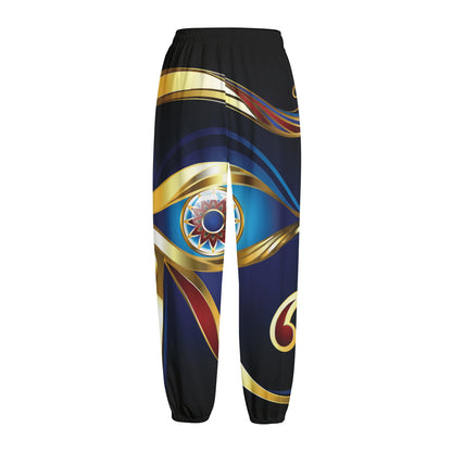 Eye Of Horus Amulet Print Fleece Lined Knit Pants