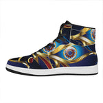 Eye Of Horus Amulet Print High Top Leather Sneakers