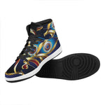 Eye Of Horus Amulet Print High Top Leather Sneakers