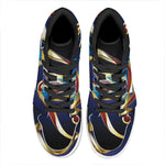 Eye Of Horus Amulet Print High Top Leather Sneakers