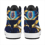 Eye Of Horus Amulet Print High Top Leather Sneakers