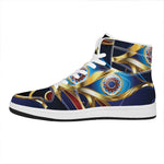 Eye Of Horus Amulet Print High Top Leather Sneakers