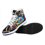 Eye Of Horus Amulet Print High Top Leather Sneakers