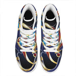 Eye Of Horus Amulet Print High Top Leather Sneakers