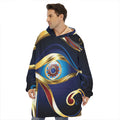 Eye Of Horus Amulet Print Hoodie Blanket