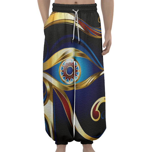 Eye Of Horus Amulet Print Lantern Pants