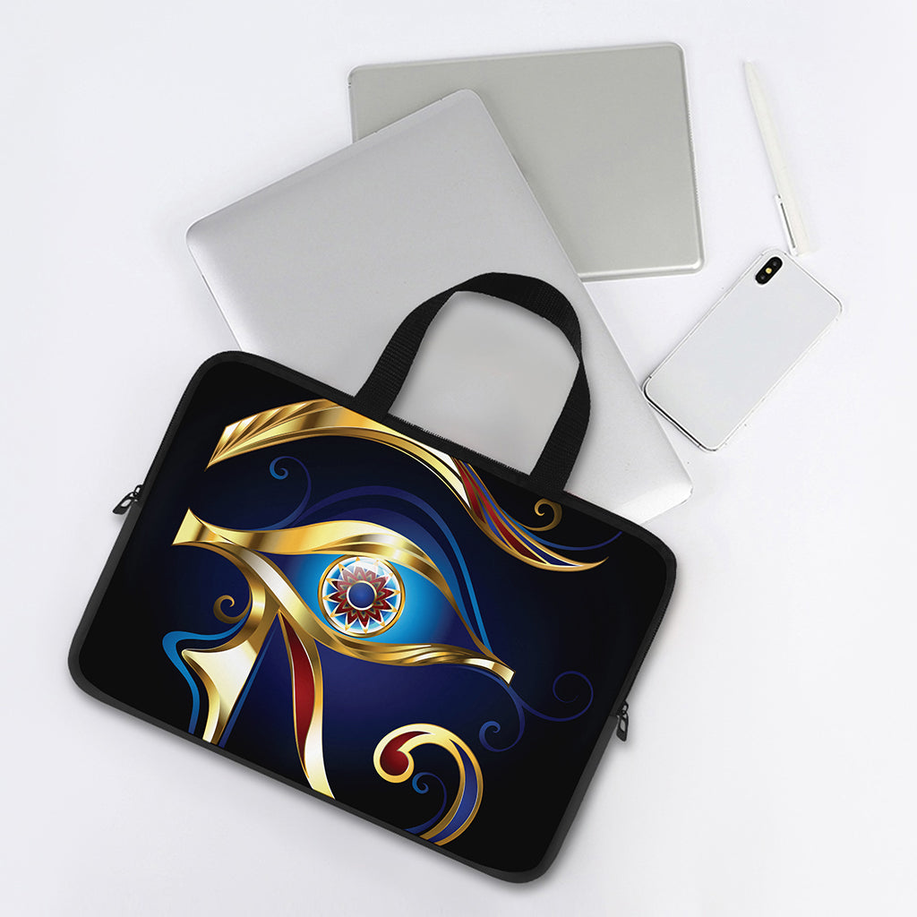 Eye Of Horus Amulet Print Laptop Sleeve With Handle