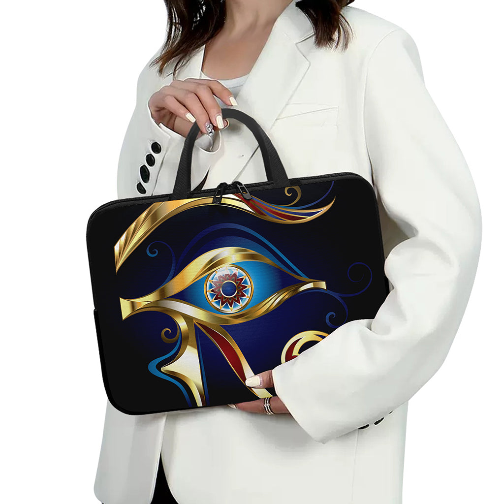 Eye Of Horus Amulet Print Laptop Sleeve With Handle