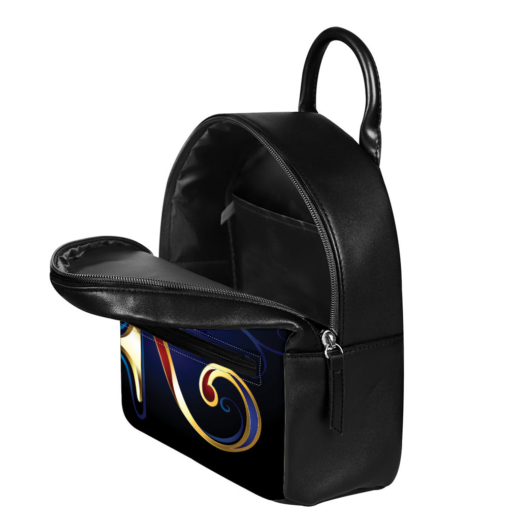 Eye Of Horus Amulet Print Leather Backpack