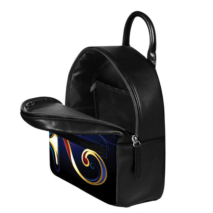 Eye Of Horus Amulet Print Leather Backpack