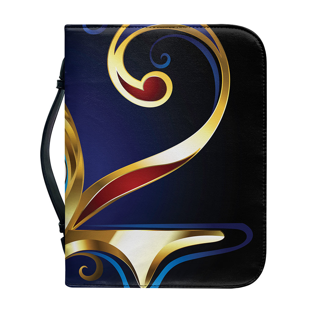 Eye Of Horus Amulet Print Leather Bible Cover