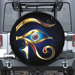 Eye Of Horus Amulet Print Leather Spare Tire Cover