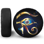 Eye Of Horus Amulet Print Leather Spare Tire Cover