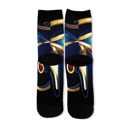 Eye Of Horus Amulet Print Long Socks