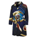 Eye Of Horus Amulet Print Men's Bathrobe