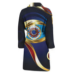 Eye Of Horus Amulet Print Men's Bathrobe