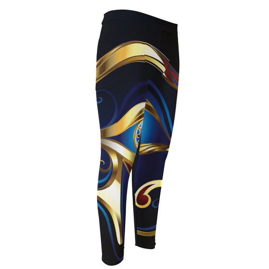 Eye Of Horus Amulet Print Men's Compression Pants