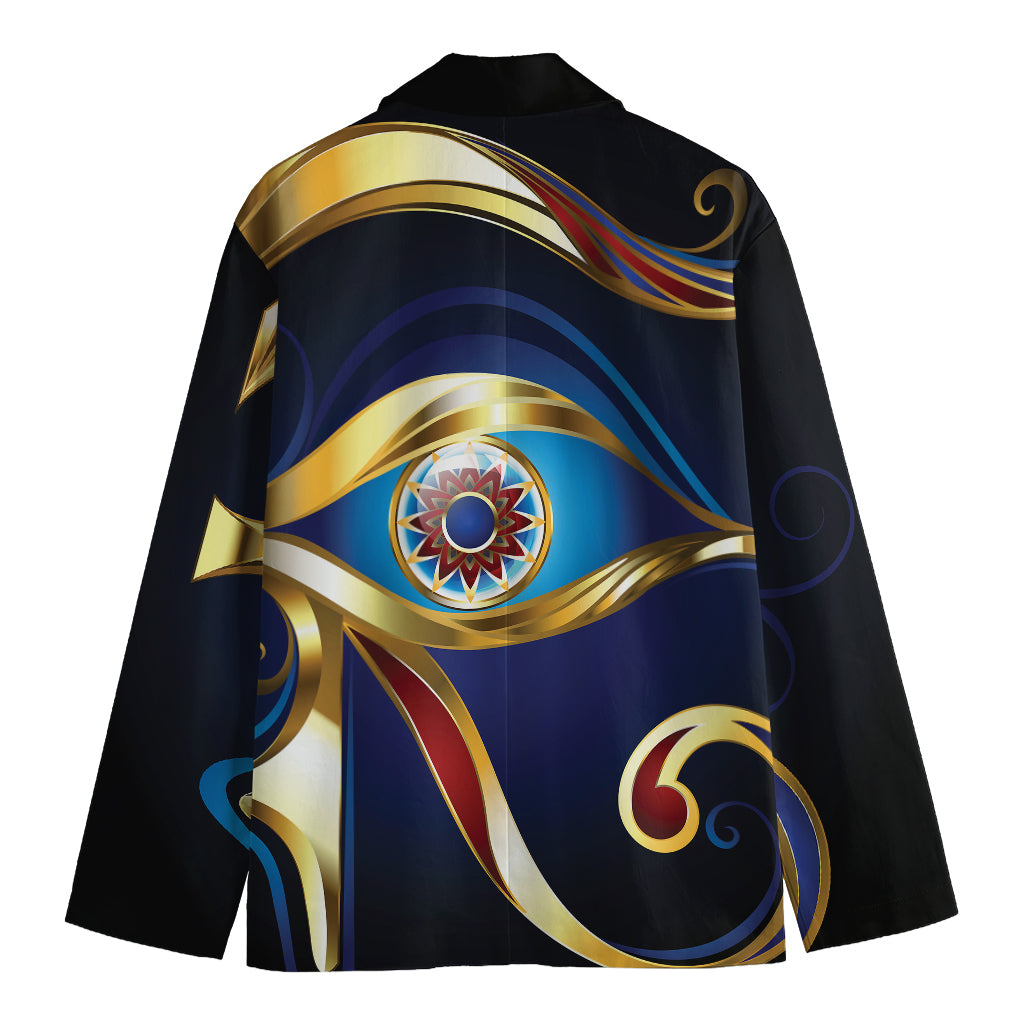 Eye Of Horus Amulet Print Men's Cotton Blazer