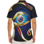 Eye Of Horus Amulet Print Men's Deep V-Neck Shirt