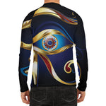 Eye Of Horus Amulet Print Men's Long Sleeve Rash Guard