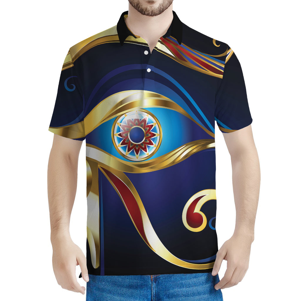 Eye Of Horus Amulet Print Men's Polo Shirt