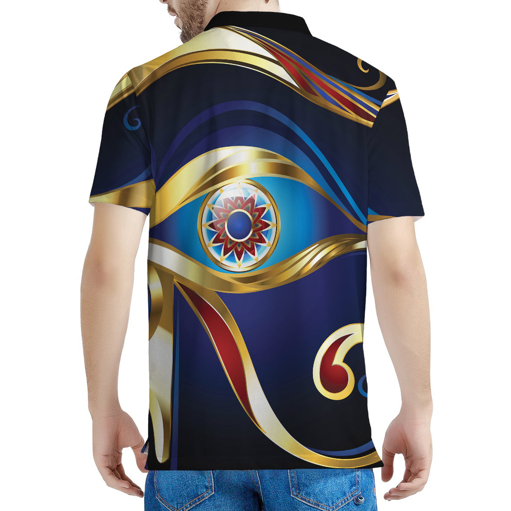 Eye Of Horus Amulet Print Men's Polo Shirt