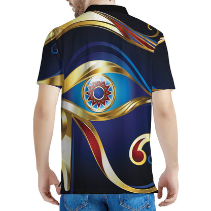Eye Of Horus Amulet Print Men's Polo Shirt