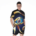 Eye Of Horus Amulet Print Men's Rompers