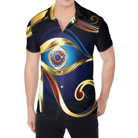 Eye Of Horus Amulet Print Men's Shirt
