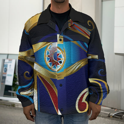 Eye Of Horus Amulet Print Men's Shirt Jacket
