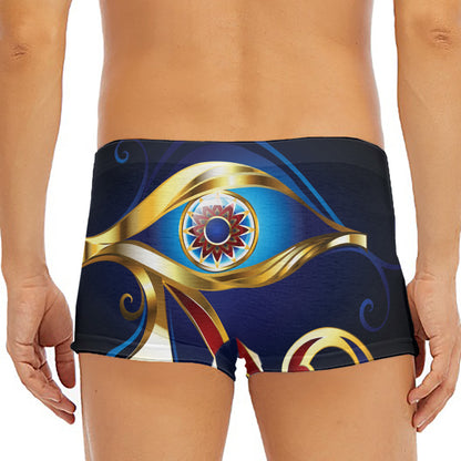 Eye Of Horus Amulet Print Men's Short Boxer Briefs