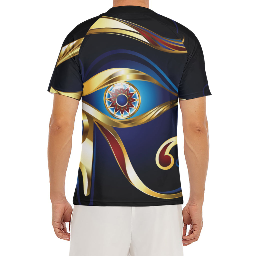 Eye Of Horus Amulet Print Men's Short Sleeve Rash Guard