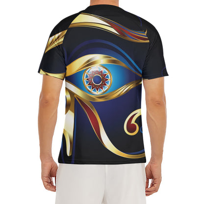 Eye Of Horus Amulet Print Men's Short Sleeve Rash Guard