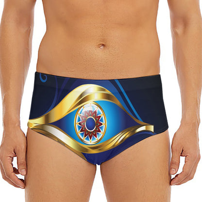 Eye Of Horus Amulet Print Men's Triangle Swim Briefs