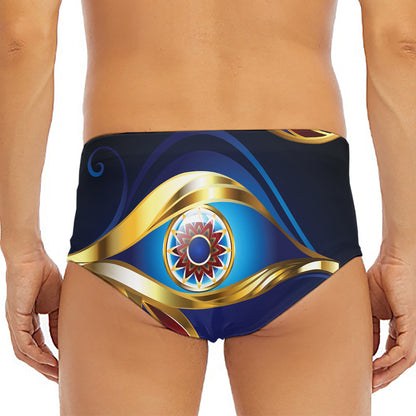 Eye Of Horus Amulet Print Men's Triangle Swim Briefs