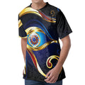Eye Of Horus Amulet Print Men's Velvet T-Shirt
