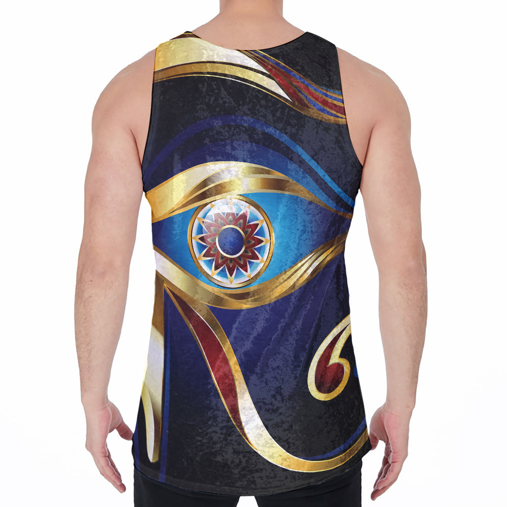 Eye Of Horus Amulet Print Men's Velvet Tank Top