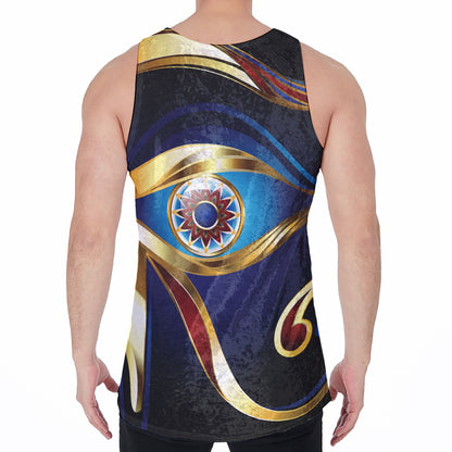 Eye Of Horus Amulet Print Men's Velvet Tank Top