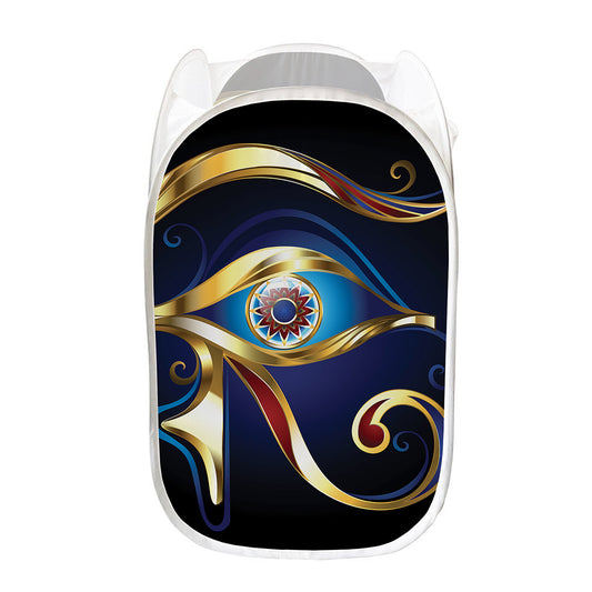 Eye Of Horus Amulet Print Mesh Laundry Hamper