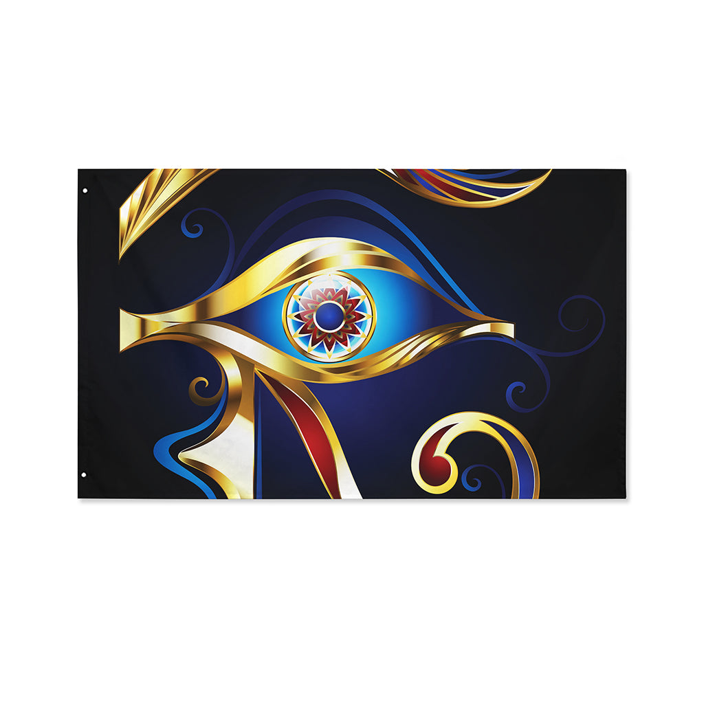 Eye Of Horus Amulet Print Polyester Flag