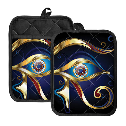 Eye Of Horus Amulet Print Pot Holders With Pocket