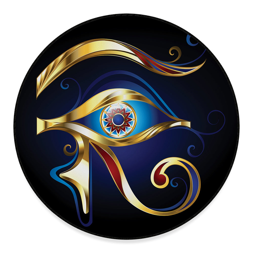 Eye Of Horus Amulet Print Round Floor Mat