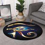 Eye Of Horus Amulet Print Round Rug