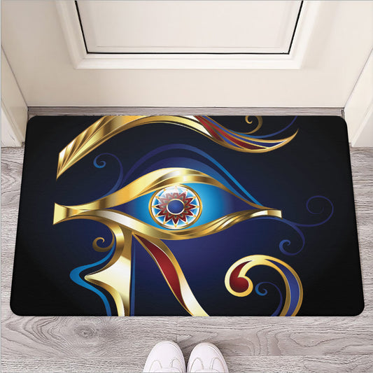 Eye Of Horus Amulet Print Rubber Doormat