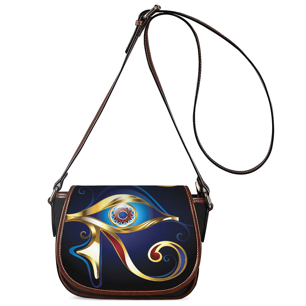 Eye Of Horus Amulet Print Saddle Bag
